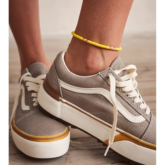 VANS NEW Old Skool Stacked Platform Shoes Cobblestone - Picture 12 of 13